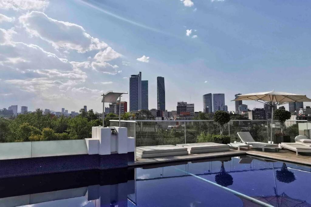 Modern Artist Apt., Overlooking Parque Espana Apartment Mexico City Exterior photo